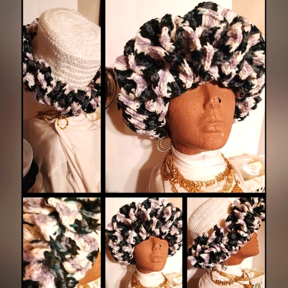 #L❤️VE HANDMADE. Crochet Ruffle HAT - Picture 4 of 6